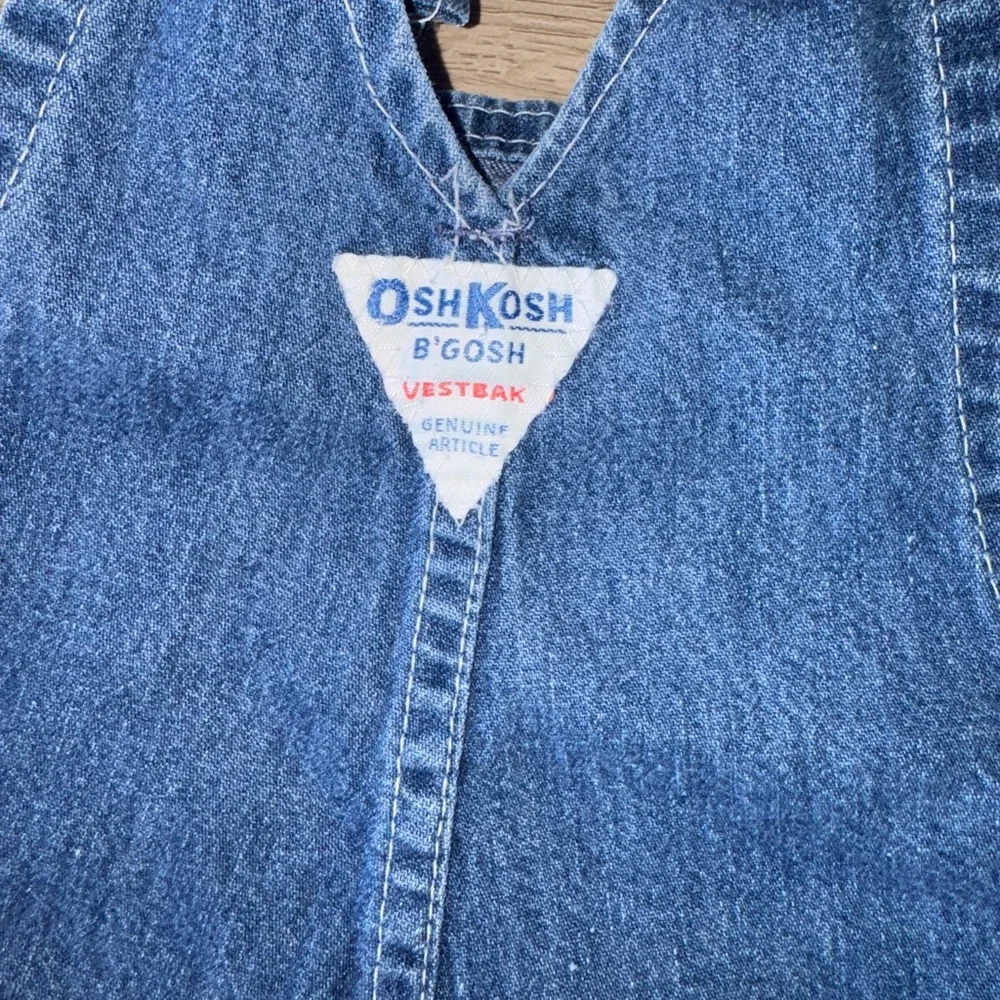 Vintage OshKosh B'Gosh Baby Denim Jean Overalls Vestbak 24 Months USA Made